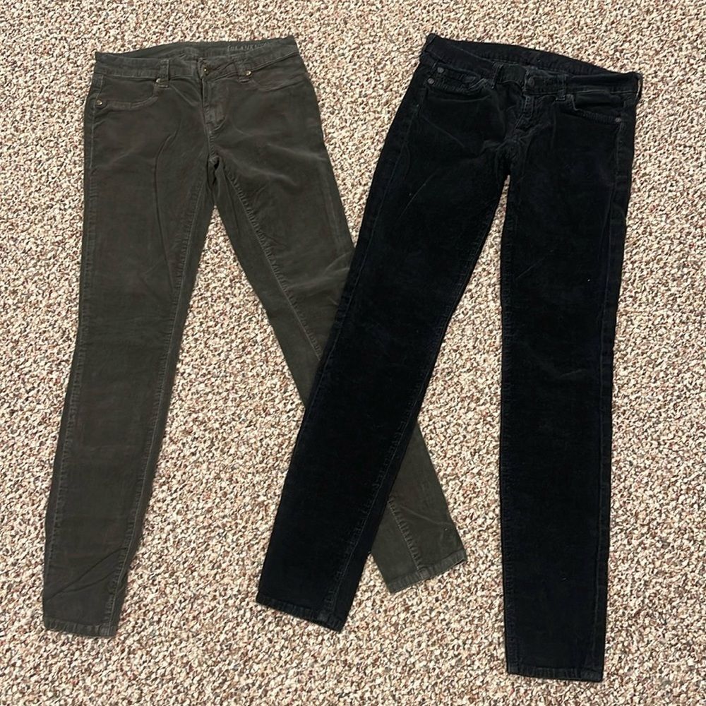 2 pairs of corduroy jean/pant bundle - size 27